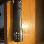 Black Aluminum Led Handheld Flashlight Xml T6 Adjustable Focus Battery Powered. Fixed Price $5.00.