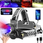Bright White/blue/purple/red Led Headlamp Rechargeable Motion Sensor Torch. Fixed Price $22.95.