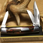 Imperial Schrade Amber Swirl Stockman 3/8" Pocket Knife IMP15S. Fixed Price $14.98.