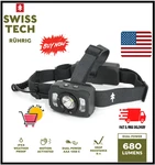 Swiss Tech 680-LUMENS Rechargeable Dual Power Headlamp Motion Activated Aaa. Fixed Price $50.90.