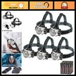 5-PACK Led Headlamp With 4 Modes, Pivoting Head, Adjustable Band Ideal For Run. Fixed Price $36.89.