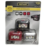 Defiant 3-PACK Lumens Headlight Combo Model 1004 379 119, New Sealed!!!. Fixed Price $18.79.