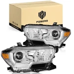 Feberg Pair Headlights W/o Led Drl For 2016-2022 Toyota Tacoma Chrome, Bulbs. Fixed Price $93.55.