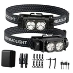 Headlamp Rechargeable 2PCS,4500L Super Bright Light Led Black. Fixed Price $40.31.