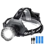 Bright Waterproof Torch Headlight Led Cree Usb Rechargeable W/ 3X Batteries. Fixed Price $33.34.
