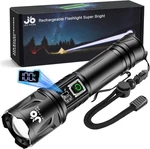 Jay-park High Flashlight 100000 Lumens, Rechargeable 5000MAH With Lcd Di. Fixed Price $36.74.