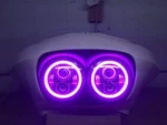 Dual 7 Pink Halo Led Replacement For Road Glide Black Bulb Headlight. Fixed Price $449.99.