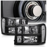 M-auto Black Factory Style Headlights Headlamps Assembly W/ 4 Pre-assembled 6.... Fixed Price $236.00.