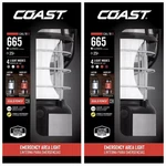 Coast EAL18 2-PK Portable Area Light 460 Lumens 50HR Max Run Time Dual Power. Fixed Price $22.99.