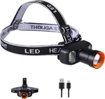 Led Headlamp 2400MAH Rechargeable, 2000 Lumen Bright, Zoomable, Waterproof Outdo. Fixed Price $16.78.