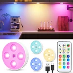 Homebest Rgb Puck Lights With Remote & Motion Sensor 1500MAH Rechargeable U.... Fixed Price $31.58.