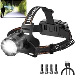 Super Bright Aluminum Headlamp, Rechargeable High Lumen, 90 Adjustable. Fixed Price $25.11.