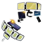 Vensstnor Solar Motion Sensor Flood Lights - 3 Heads. Fixed Price $70.68.