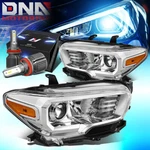 For 2016-2020 Toyota Tacoma Headlight Lamps W/led Kit+cooling Fan Chrome/amber. Fixed Price $175.69.