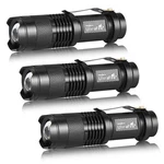 Ultrafire 3 Pack Mini Flashlights Focus Adjustable SK68 Single Mode Black. Fixed Price $21.82.