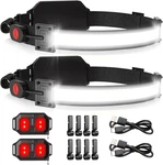 Led Headlamp Usb Rechargeable 1000LUMEN 230 Wide-beam Headlight With Red Ta. Fixed Price $37.61.