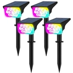 T-sunus Rgb Solar Landscape Spotlights Christmas Outdoor, IP65 Waterproof Col.... Fixed Price $60.60.