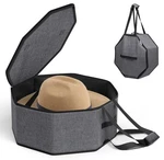 Sleeping Lamb Hat Box For Travel And Storage, Collapsible 16''L 7''H, Gray. Fixed Price $28.88.