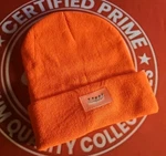 Unisex Orange Led Beanie Hat With Light, Warm Winter Knitted Head. Fixed Price $9.99.