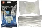 12PC Bag- Compressed Disposable Towels :100% Rayon, Expanded Size 8-1/2" 9-. Fixed Price $9.09.