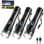 3PACK Rechargeable Flashlights High Lumens, Super Bright Flashlight, 5MODES. Fixed Price $23.02.