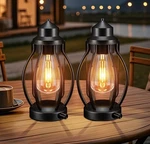 Pearlstar Rechargeable Battery Operated Lantern 2 Pack Black Vintage Portable.... Fixed Price $42.27.