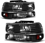 Oedro Headlight Assembly Replacement For 99-02 Chevy Silverado Black Housing. Fixed Price $148.63.