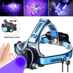 Usb Rechargeable Ultraviolet Light Led Headlamp 395NM Uv Black Torch. Fixed Price $12.99.