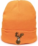 Outdoor Watchcap Knit W/deer Head - Blaze Orange. Fixed Price $17.99.