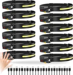 12PACK 1000-LUMEN Led Rechargeable Headlamp With Motion Sensor & 6 Modes. Fixed Price $166.99.