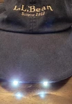 Ll Bean Hat Pathfinder 2 Led Lighted Cap Flashlight Strap Blue & Lithium Batts. Fixed Price $30.00.