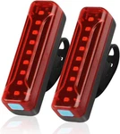 Usb Rechargeable Bike Tail Light PACK,1200MAH Runtime 50 Black, Red. Fixed Price $32.62.