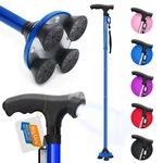 Bigalex Folding Walking Cane With Led Lightpivoting Quad Baseadjustable G1N. Fixed Price $15.60.