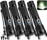 Kmivo Flashlights Rechargeable Led High Lumens - 4 Pack Medium, Black. Fixed Price $78.86.