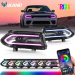 Vland Led Headlights W/rgb Drl For 2015-2023 Dodge Charger R/t,se,srt,sxt Lamps. Fixed Price $427.49.