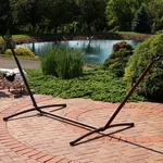 Steel Hammock Stand With Carrying Case - Bronze 112 By Sunnydaze. Fixed Price $135.00.