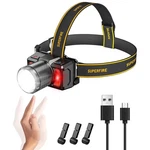 HL25 Rechargeable Headlamp, 90 Adjustable, Zoomable, Motion Sensor, For Camp.... Fixed Price $14.18.