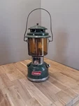 Vintage 1973 Coleman Lantern Model 220F With Yellow Amber Globe Made Usa Ov. Fixed Price $78.00.