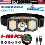 Xpe+cob Led Powerful Headlamp Usb Rechargeable Camping Light Adjustable Lot. Fixed Price $33.79.