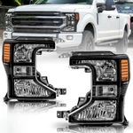 Halogen Black Headlights Headlamps Pair 2020-2022 Ford F250 F350 Superduty. Fixed Price $208.96.