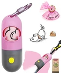 Dog Poop Bag Holder With Led Flashlight For Night Walks,silicone Tether & Don.... Fixed Price $11.49.