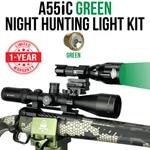 Wicked Lights A55IC Green Night Hunting Kit For Coyotes, Hogs, Foxes W2104. Fixed Price $149.95.