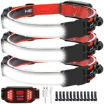 3X Led Rechargeable Head Lamp, Hard Hat 230 Illumination Lightw. Fixed Price $48.39.