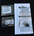 Authentic "aa" Mini Maglite Repair Switch Assembly 108-000-211 And Lens Combo. Fixed Price $6.75.