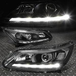 For 2013-2015 Honda Accord Pair Black Clear Projector Headlight/lamp W/led Drl. Fixed Price $176.70.