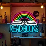 16"X12" Read Books Wisdom Led Neon Sign With Dimmer Usb Powered Light Lamp. Fixed Price $49.99.