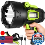 Rechargeable Spotlight, 99,000 Lumens Super Bright Led Flashlight, 10000MAH Wate. Fixed Price $76.93.