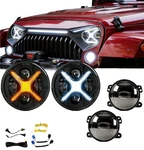 7-INCH Smoked Black X-ray Yellow Dlr And 4-INCH Angel Eye New Fog Light Combi.... Fixed Price $276.49.
