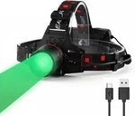 Gracetop Green Led Rechargeable Headlamp, Zoomable, 3 Modes, Waterproof. Fixed Price $37.13.