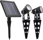 50X Twin Solar-powered Cast Aluminium Warm White Led Spotlight 60-100 Lumen. Fixed Price $57.81.
